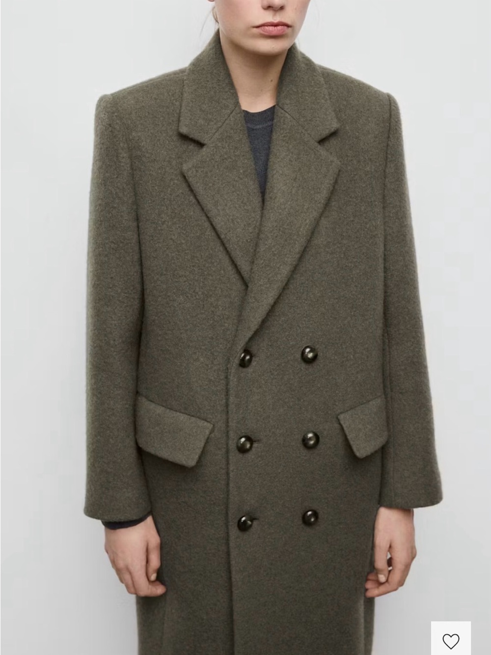 Double-Breasted Women’s MANGO Wool Coat